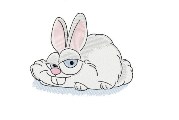 Charming Bunny Face Embroidery Design for Boutique Apparel