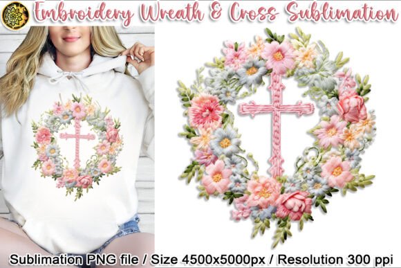 Easter Embroidery Wreath with Cross Design Review