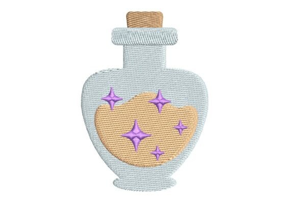 Enchanting Magic Potion with Shimmering Sand Embroidery Design