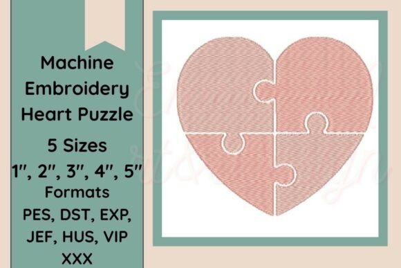 h1Heart Puzzle Machine Embroidery Design Review