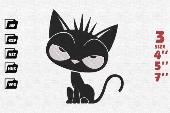 Mischievous Cat Embroidery: A Playful Touch for Personalized Gifts