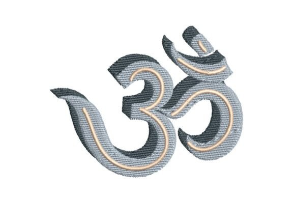 Om Symbol Embroidery: Sacred Design for Craft Fair Appeal