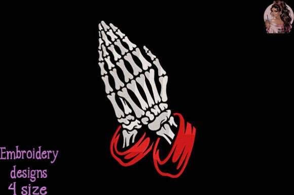 Praying Skeleton Hands Embroidery: A Designer’s Review for Small Business Branding