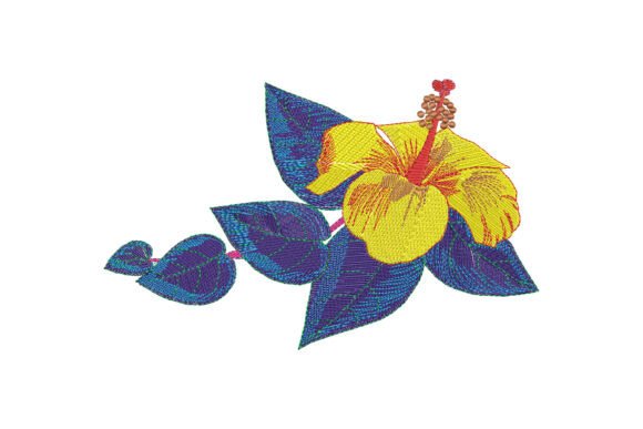 Yellow Hibiscus Embroidery: A Tropical Touch for Seasonal Crafts